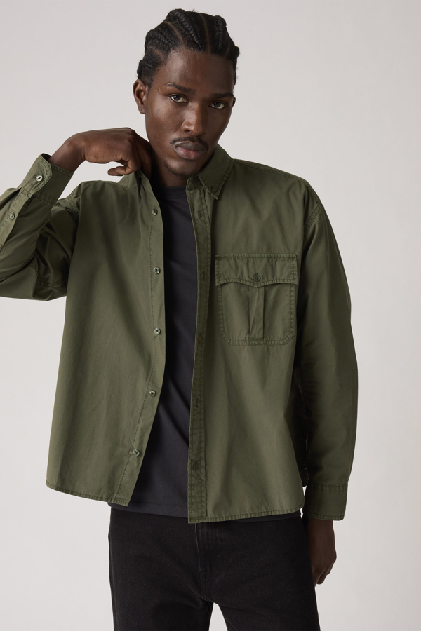 Levi' Chemise Crop Zandt Homme / Juke Deep Depths Garment Dye - vue 1