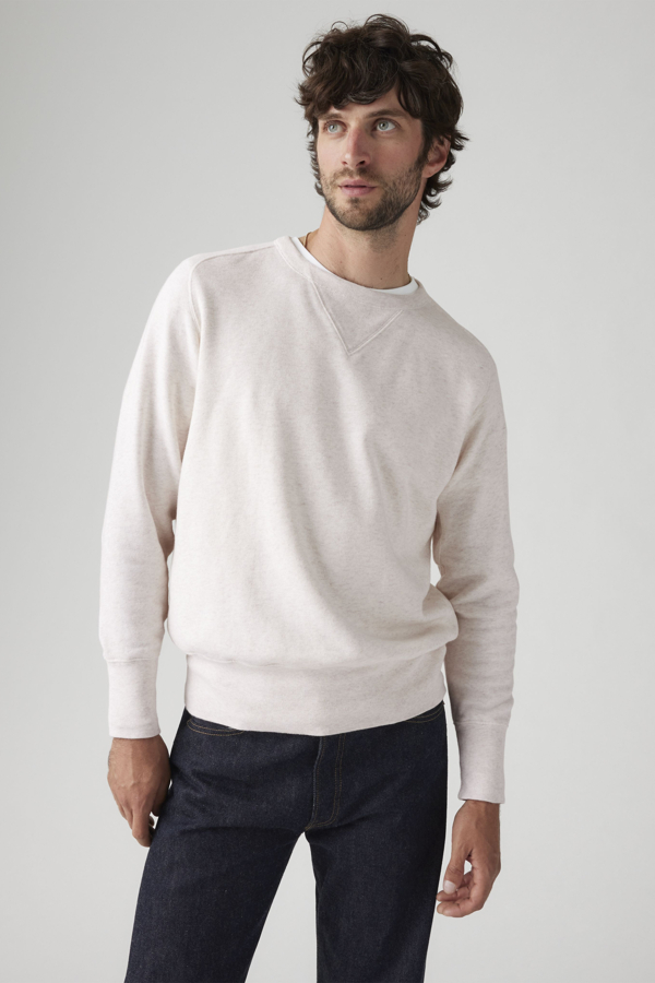 Sweat Shirt Bay Meadows Levi' Vintage Clothing Homme / Oatmeal Mele - vue 1