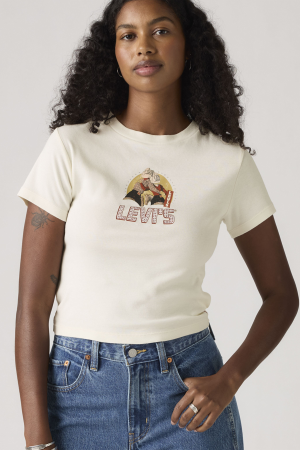 Levi' T Shirt Graphique Essential Sporty Femme / Levi' Archival Egret