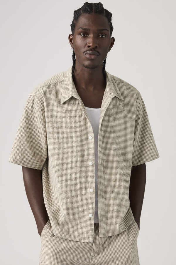 Levi' Short Sleeve Lama Boxy Shirt Homme / Cadiz Plaid Birch - vue 1