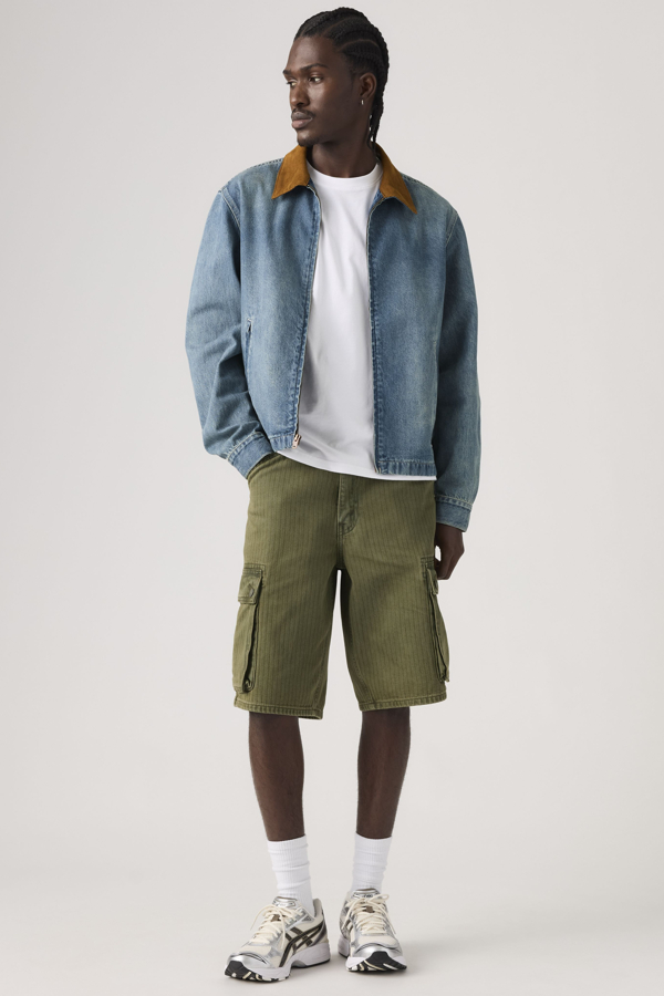 Levi' 478 Baggy Cargo Shorts Homme / Forest Badge Overdye 34X12 - vue 1