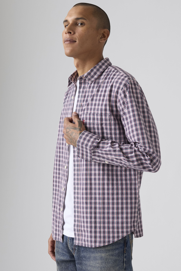 Levi' Sunset Pocket Shirt Homme / Yahya Plaid Dress Blues Poplin