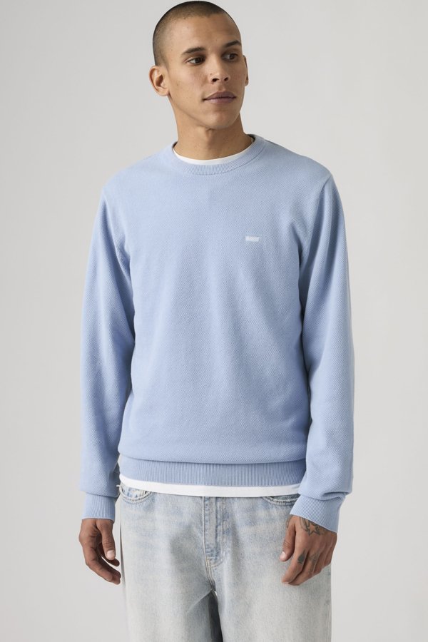 Levi' Lightweight Housemark Sweater Homme / Chambray Pique
