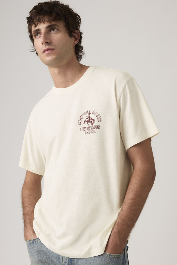 Levi' T Shirt Relaxed Homme / Riders 2 Egret
