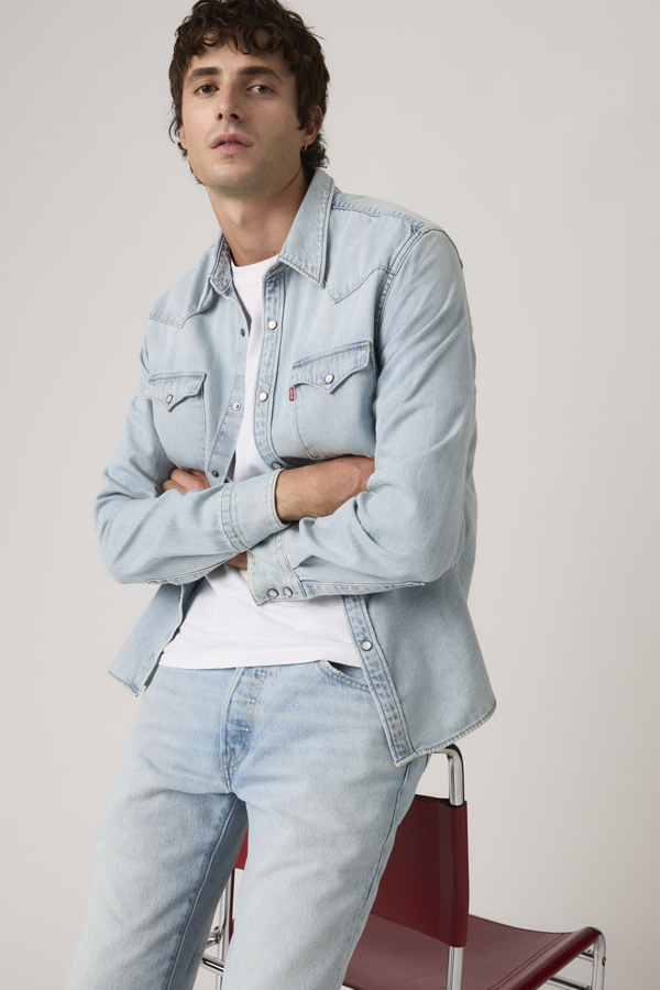 Levi' Barstow Standard Fit Western Shirt Homme / Solucell Worn in