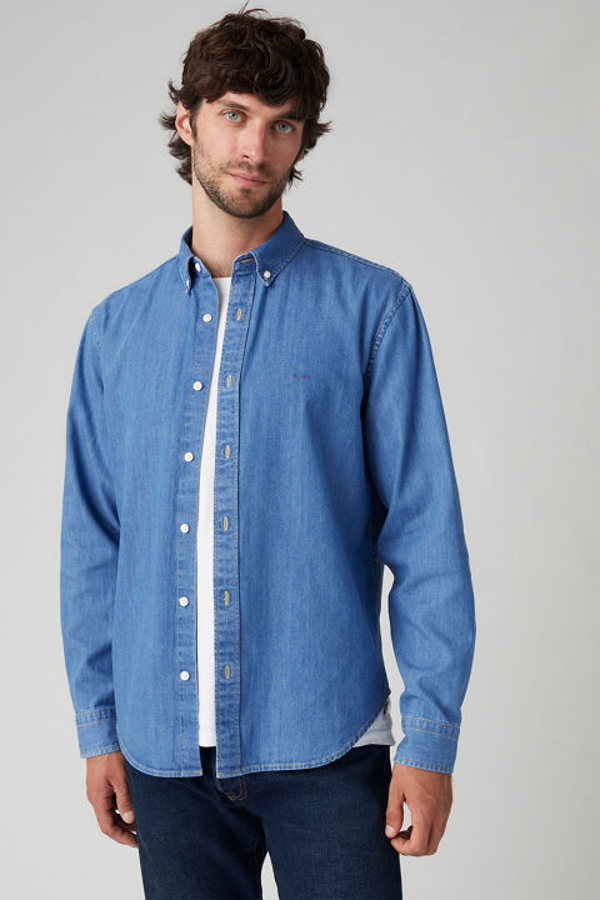 Levi' Chemise Col Boutonné Authentic Homme / Woodrow Mid Wash