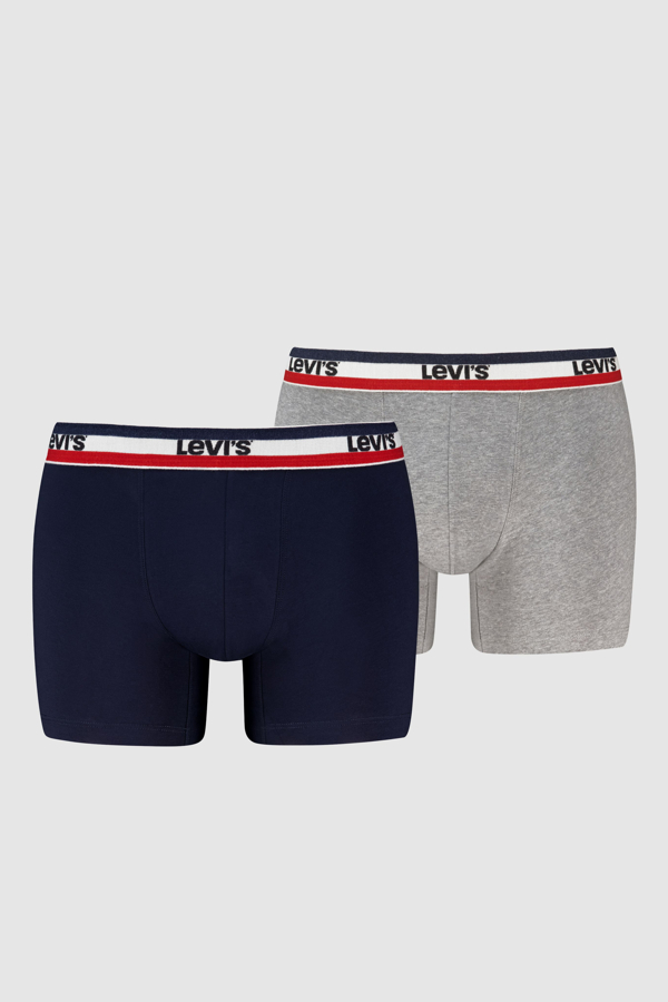 Levi' Repeat Logo Boxer Brief 2 Pack Homme / Melange