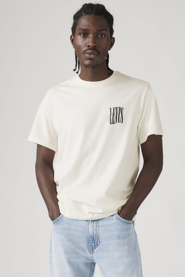Levi' Relaxed Fit Graphic Tee Homme / Stillness In Motion Egret