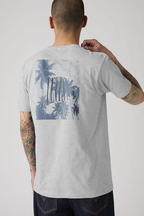 Levi' Relaxed Fit Graphic Tee Homme / Levis Palm Trees Mid Tone Heather