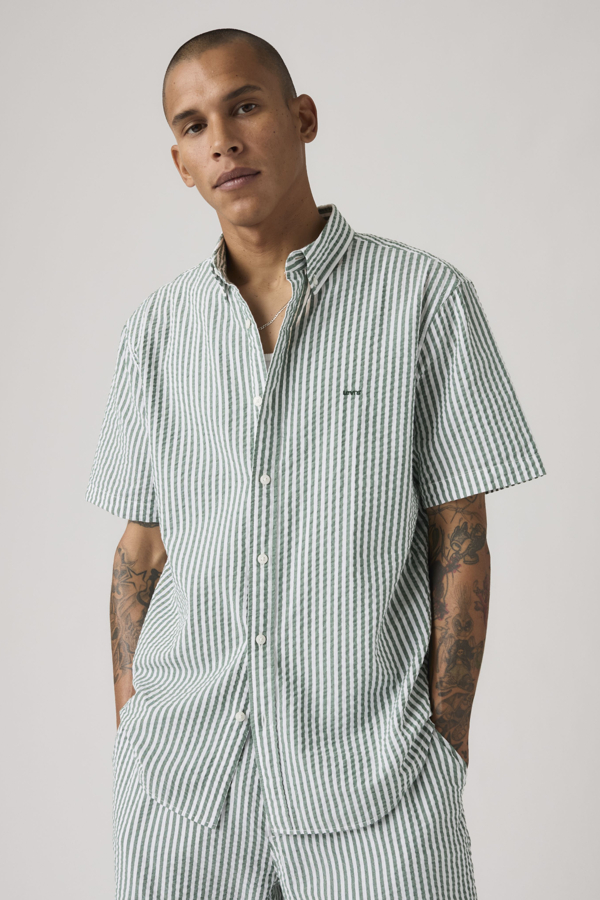 Levi' Short Sleeve Authentic Button Down Shirt Homme / Aldwyn Stripe Eden