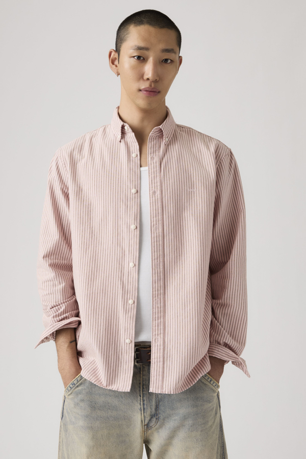 Levi' Authentic Button Down Shirt Homme / Waylon Stripe Au Naturel