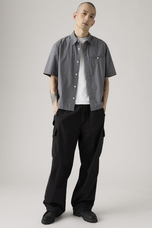 Levi' Pantalon Cargo Baggy Field Homme / Meteorite Ns Slub Twll
