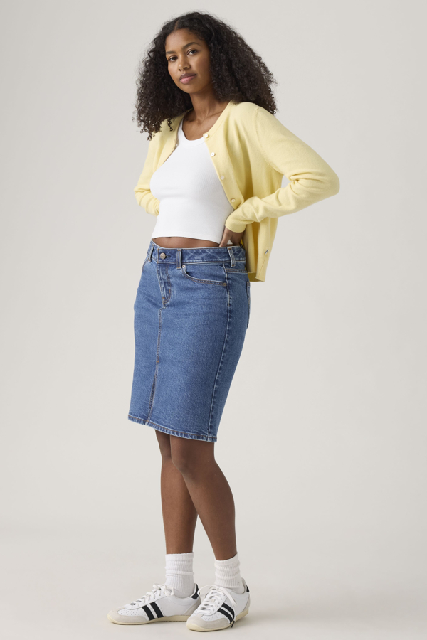 Levi' Jupe Mi Longue Low Femme / Mosey Mid Stone - vue 1