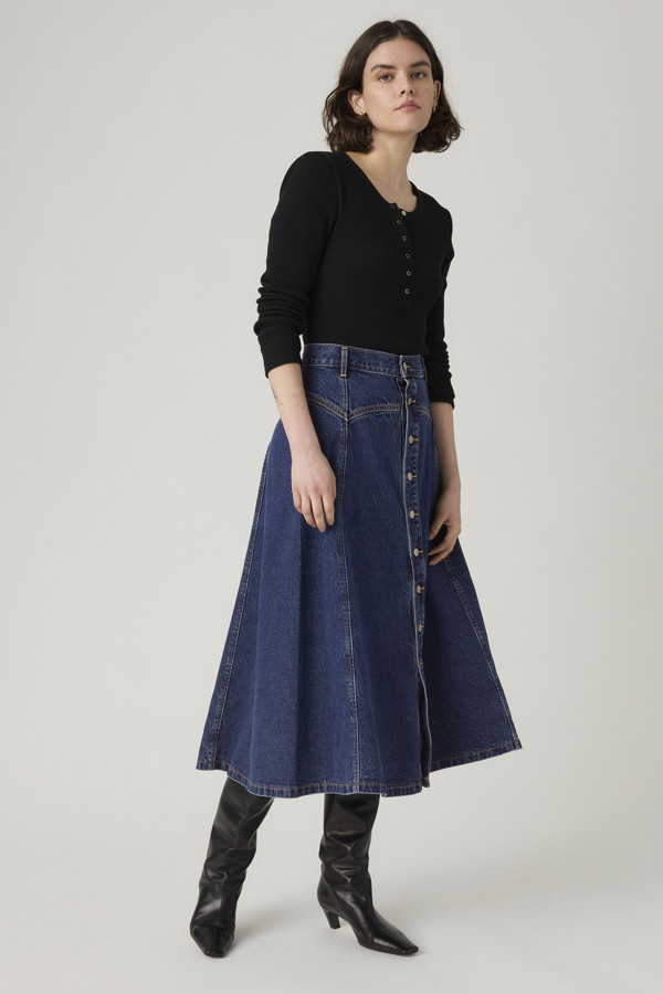 Levi' Jupe Yoked Western Femme / Slightly Circular