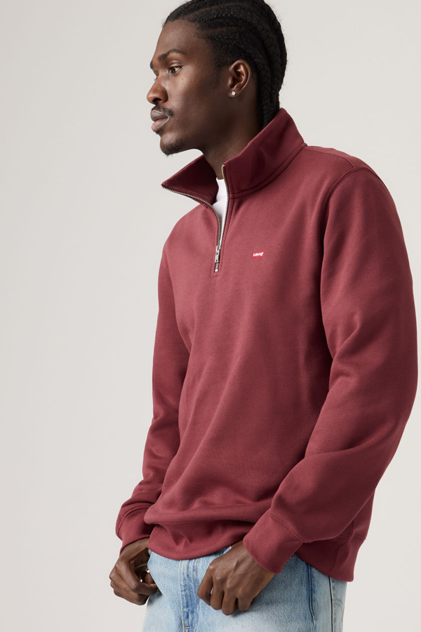 Levi' Pull Col Camionneur Housemark Homme / Oxblood