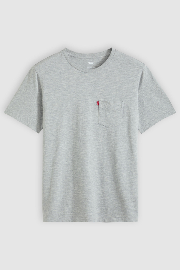 Levi' T Shirt À Poche Classic Homme / Texural Slub Midtone Heather