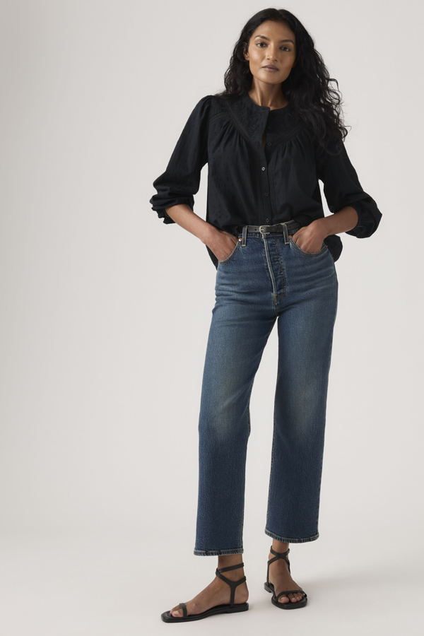 Levi' Ribcage Straight Ankle Jeans Femme / Analyze This 24X29