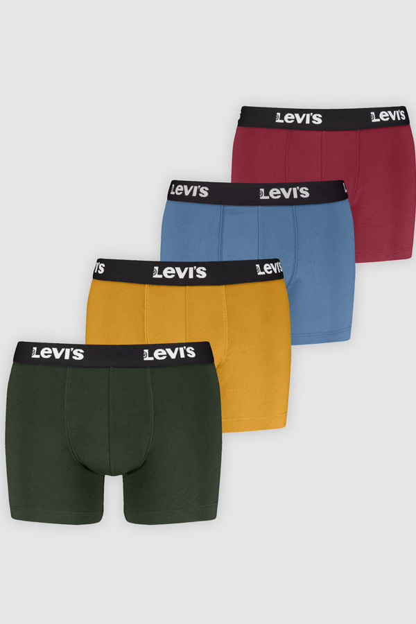 Levi' Caleçons Logo Répété Lot De 4 Homme / Colour Combo