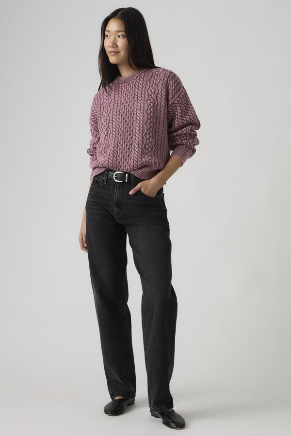 Levi' Leilah Cable Crewneck Sweater Femme / Crushed Berry