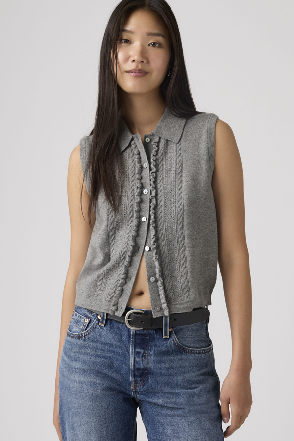 Levi' Supersoft Mini Ruffle Vest Top Femme / Heather