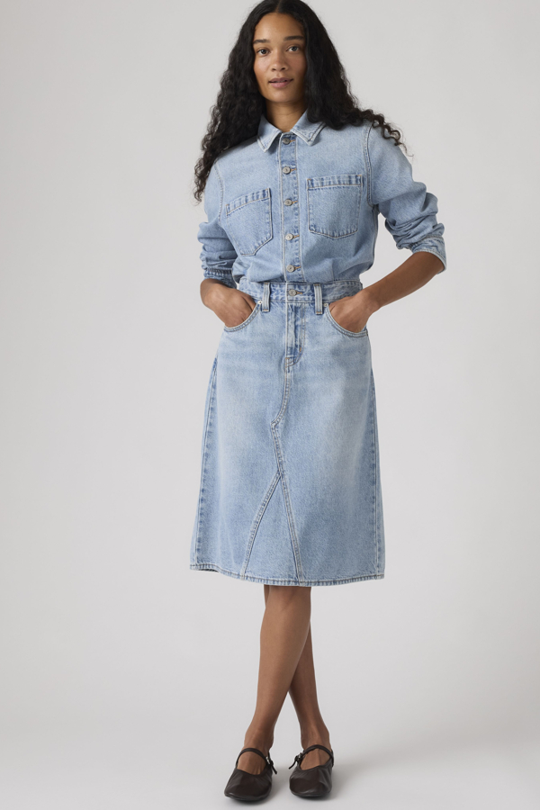 Levi' Long Sleeve A Line Western Jumpsuit Femme / Pricey Icey 2XS - vue 1