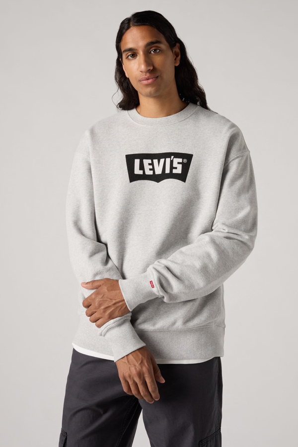 Levi' Sweat Shirt Col Rond Graphique Premium Homme / Vtg Bw Logo Two Heather - vue 1