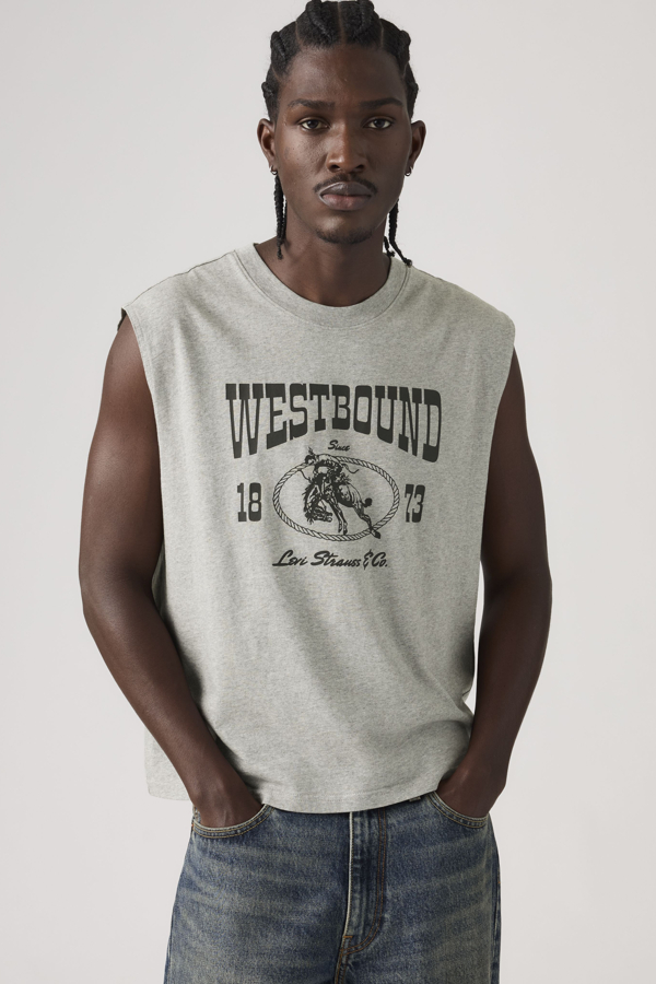 Levi' Débardeur En Maille Homme / Westbound Rodeo Mid Tone Heather
