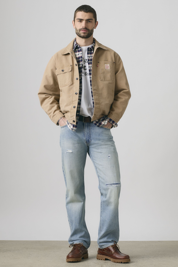 Levi' 555 Relaxed Straight Jeans Homme / Style Tension Destructed 31X30 - vue 1