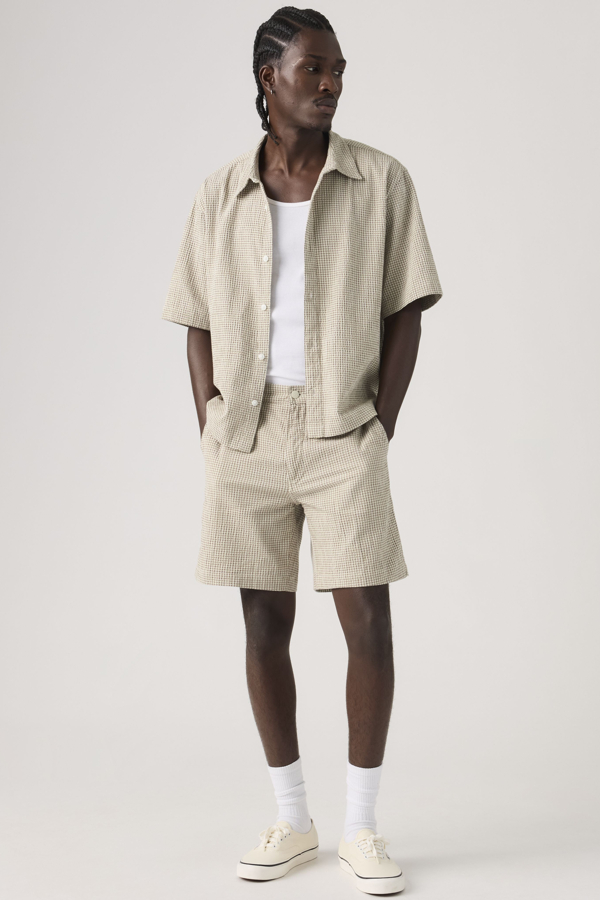 Levi' XX Chino Authentic Relaxed Lightweight Shorts Homme / Cadiz Plaid Birch Seersucker 29X8