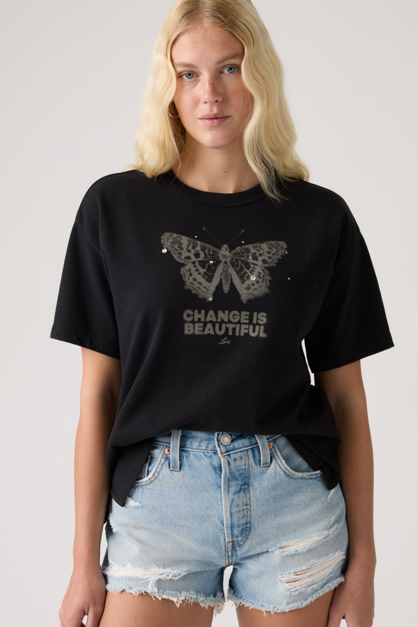 Levi' T Shirt Graphique Vintage Femme / Change Is Beautiful - vue 1