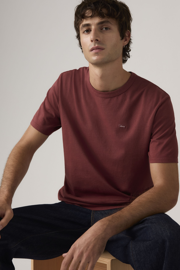 Levi' T Shirt Original Homme / Garment Dye Oxblood