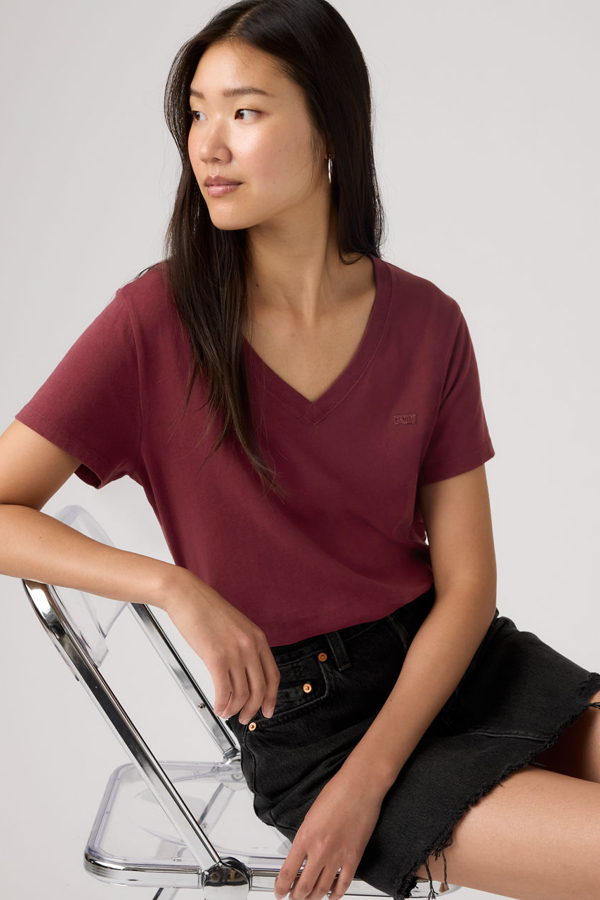 Levi' T Shirt Col V Favorite Femme / Tawny Port