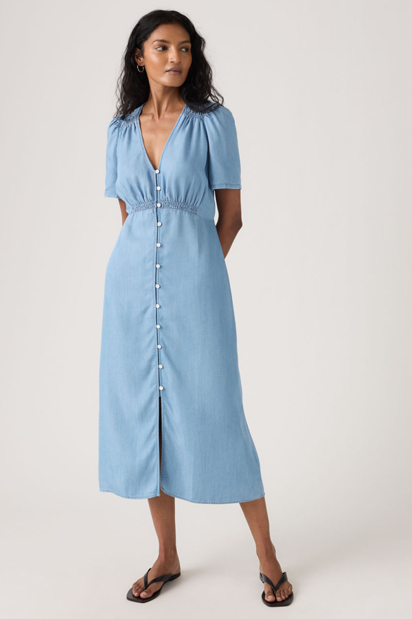 Levi' Robe Mi Longue Manche Courte Paola Femme / Take It Again