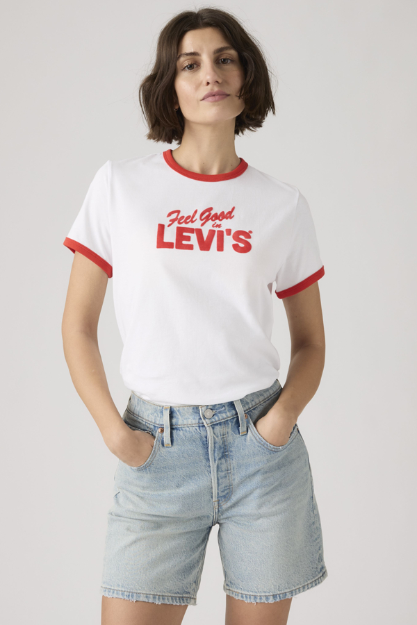 Levi' T Shirt Ringer Graphique Favorite Femme / Feel Good In Levi'