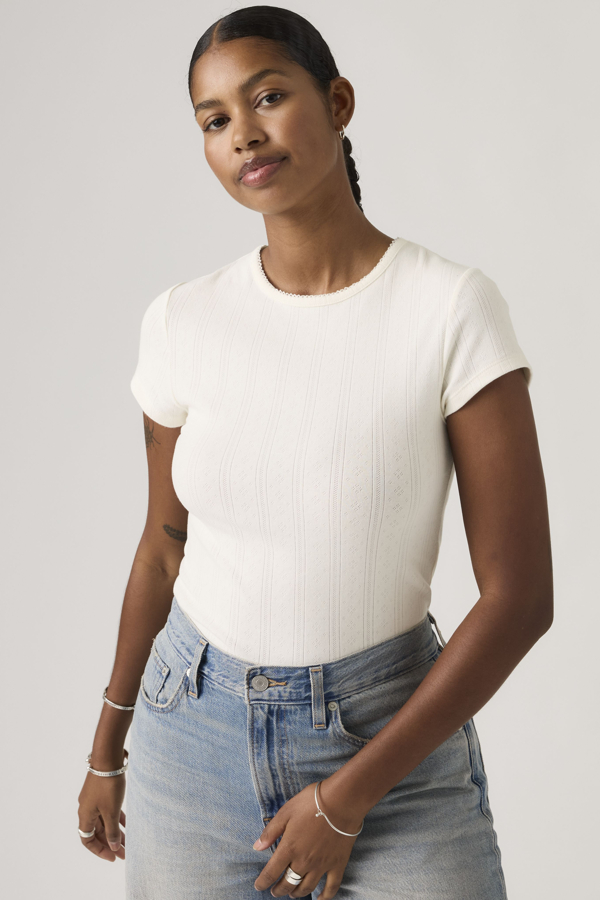 Levi' Dry Goods Tee Femme / Egret Pointelle