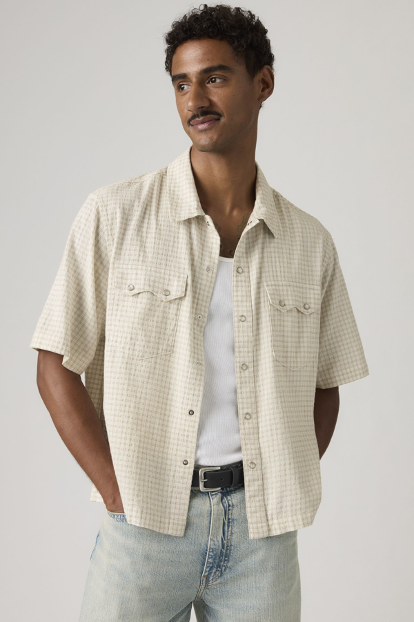 Levi' Chemise Western Manche Courte Boxy Lightweight Homme / Criss Cross