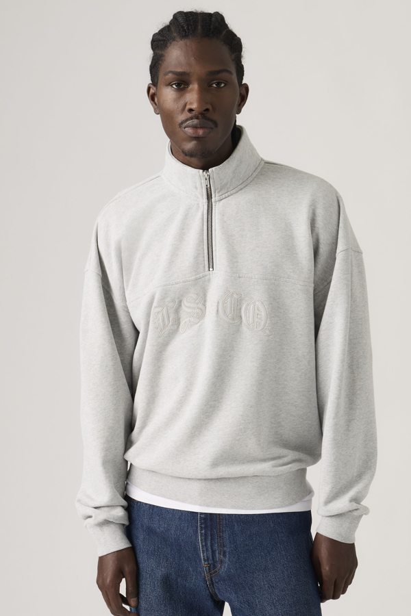 Levi' Sweat Shirt 1⁄4 Zip Boxy Homme / Heather