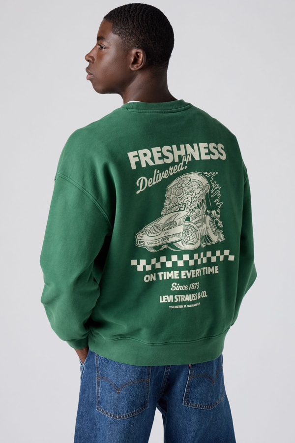 Levi' Sweat Shirt Col Rond Graphique Boxy Homme / Hot Delivery Eden - vue 1