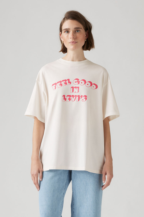 Levi' Graphic Short Stack Tee Femme Neutral / Feel Good In Levi' Tofu