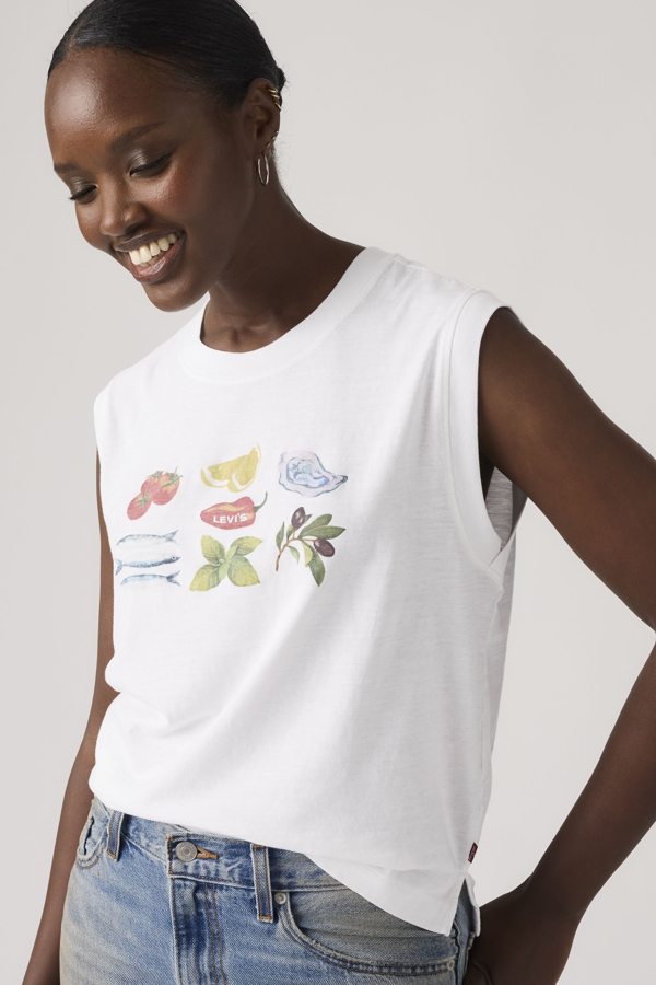 Levi' Débardeur Graphique Boxy Femme / Fruit Grid Bright