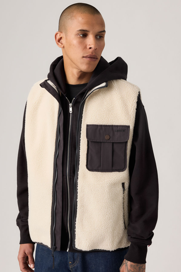 Levi' Gilet Sherpa Joonie Homme Neutral / Oatmeal