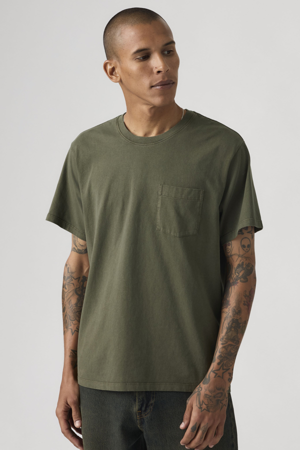 Levi' T Shirt À Poche Essential Homme / Garment Dye Deep Depths