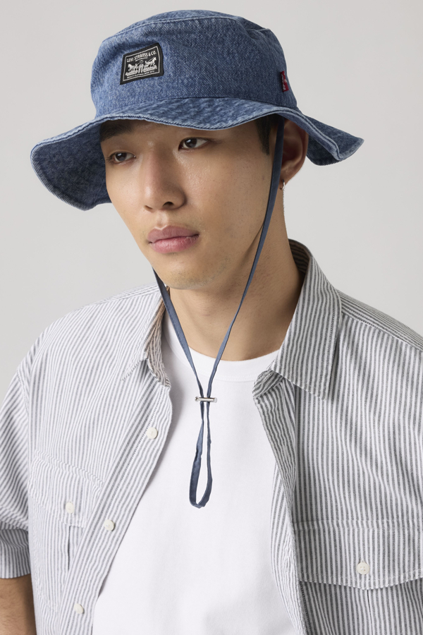 Levi' Bay Drawstring Bucket Hat Homme / Ocean Wash