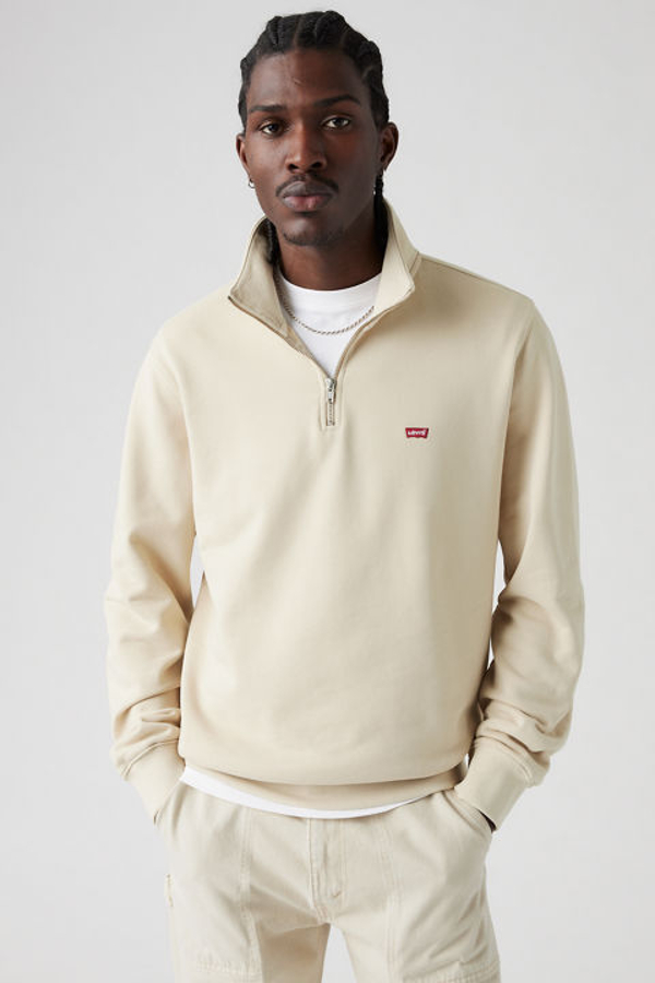 Levi' Sweat Col Camionneur Original Housemark Homme Cream / Fog
