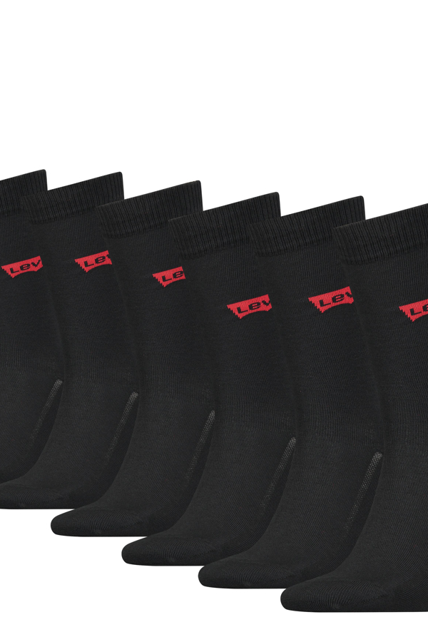 Levi's Chaussettes Standard Logo Batwing Lot De 6 - Homme - Noir / Black - 43 Levi's Chaussettes Standard Logo Batwing Lot De 6 - Homme - Noir / Black - 43