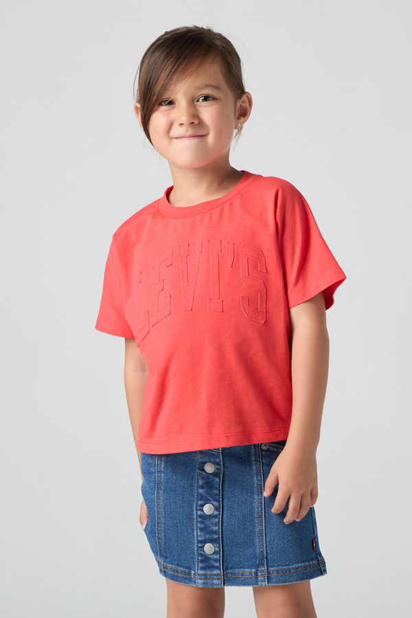 Levi' Enfant T Shirt Manche Dolman Meet And Greet Femme / Poppy