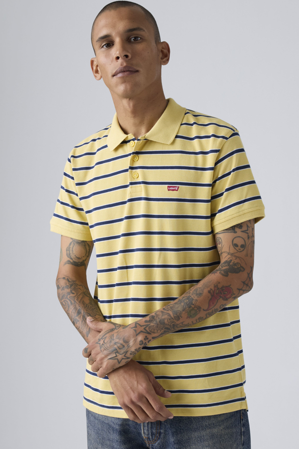 Levi' Polo Housemark Homme Jaune / Young Stripe Raffia Pique