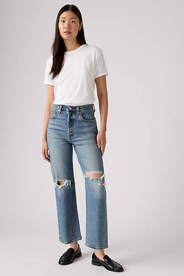 Levi’s Ribcage Straight Ankle Jeans – Women’s Blauw / Queen Mother