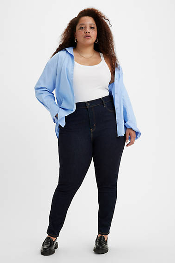 Levi’s 721 Skinny jeans met hoge taille (Plus Size) – Women’s – 14M – Blauw / Dark Indigo Rinse