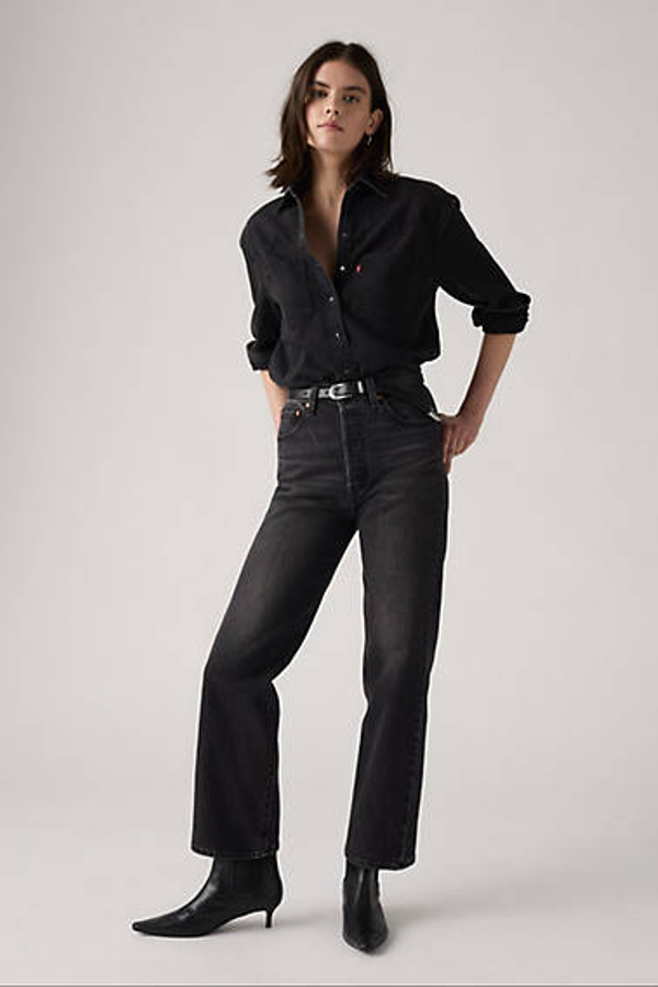 Levi’s Ribcage Straight Ankle Jeans – Women’s Blauw / Loom About